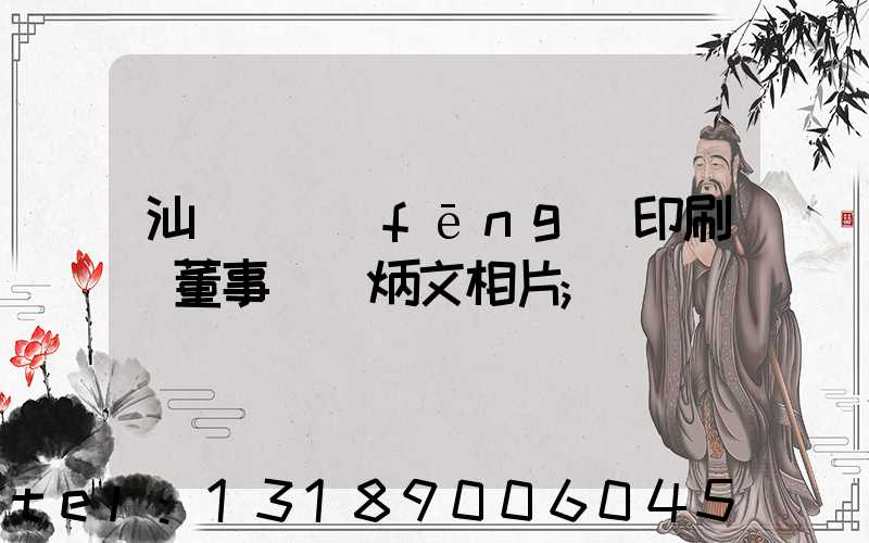 汕頭東風(fēng)印刷廠董事長黃炳文相片
