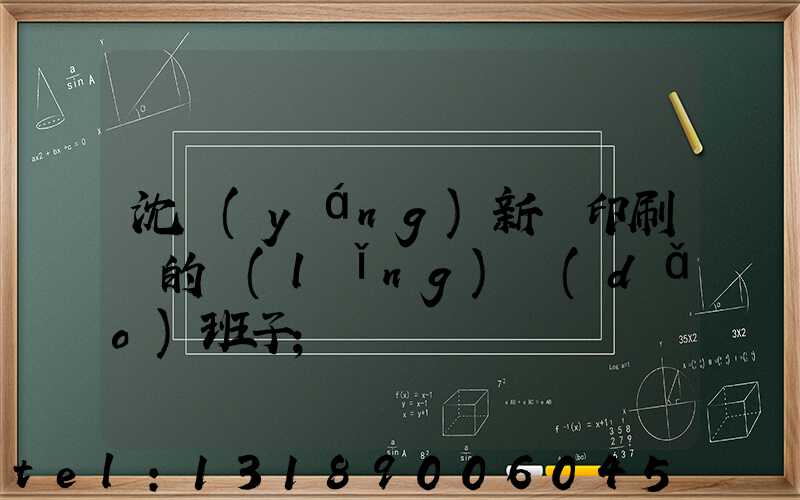 沈陽(yáng)新華印刷廠的領(lǐng)導(dǎo)班子