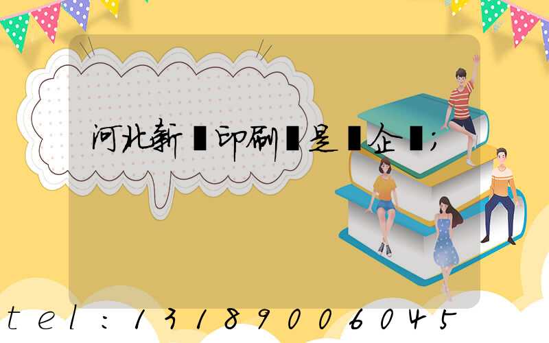 河北新華印刷廠是國企嗎