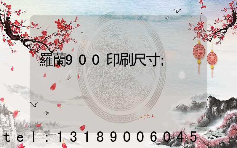 羅蘭900印刷尺寸