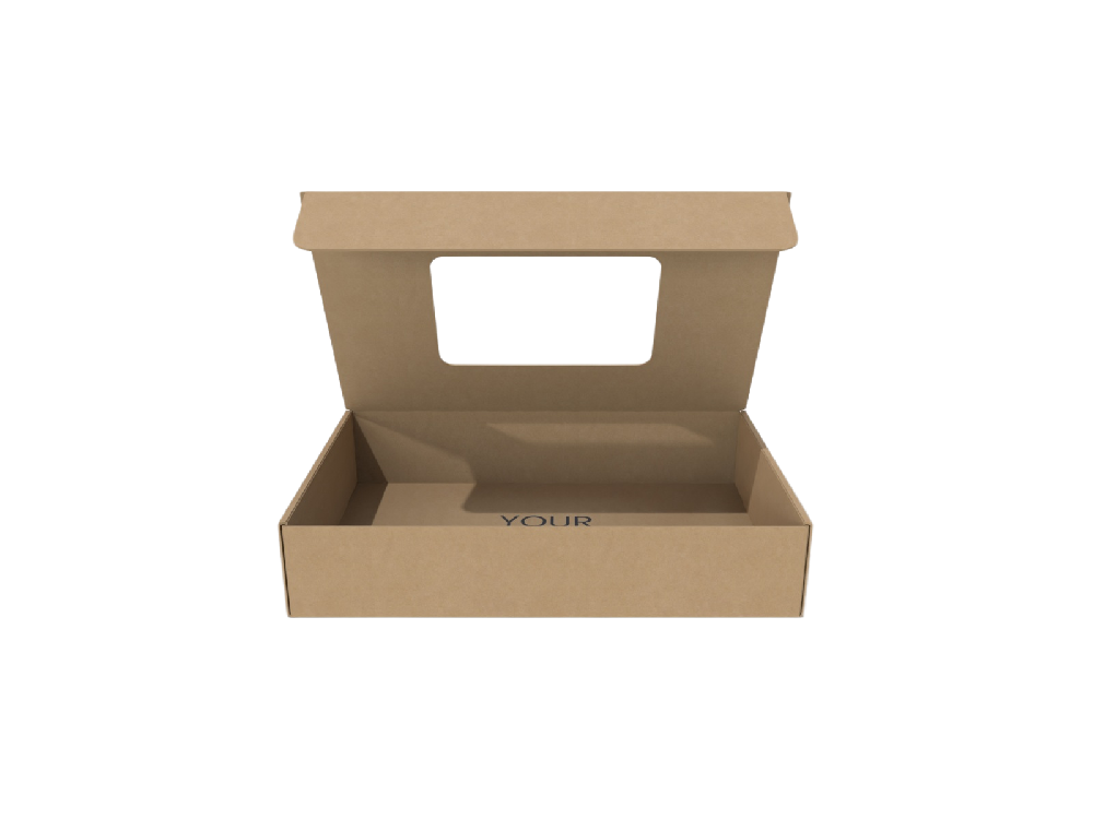 印刷廠需求分析-開窗翻蓋飛機盒型設計結(jié)構(gòu)圖